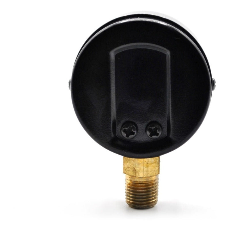 1.5" Standard, dry, pressure gauge, black steel case, 1/8" NPT, bottom connection, 0 to 60 psi-kPa