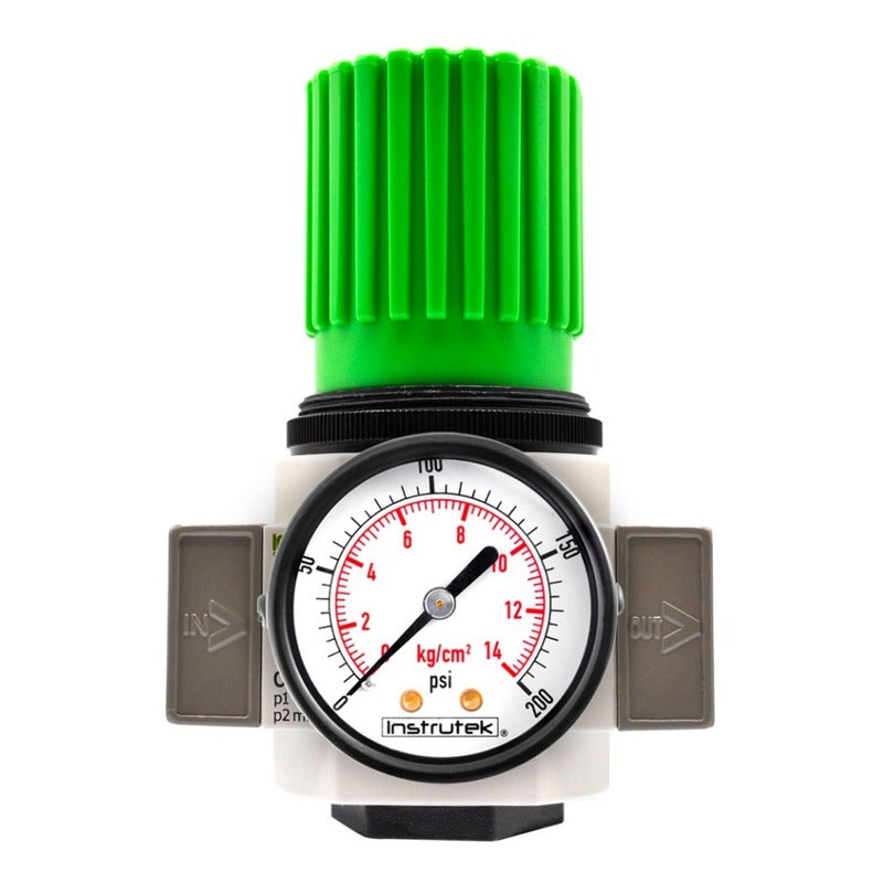 Pneumatic High Pressure Regulator 1/2 200 Psi with Pressure Gauge