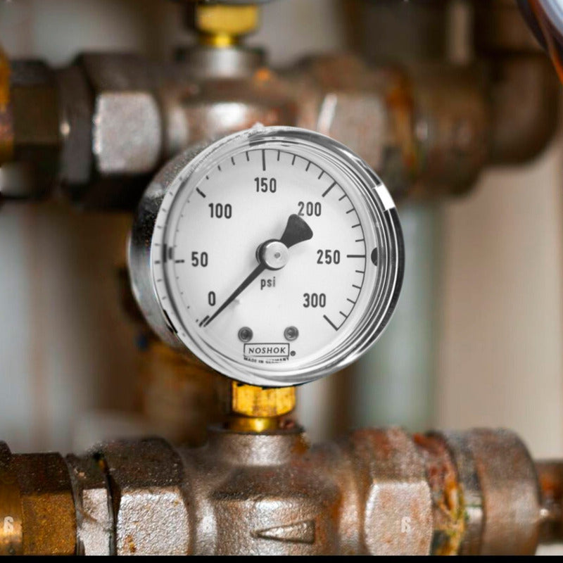 Manómetro 2", caja de ABS, 1/4" NPT, inferior, 300 psi