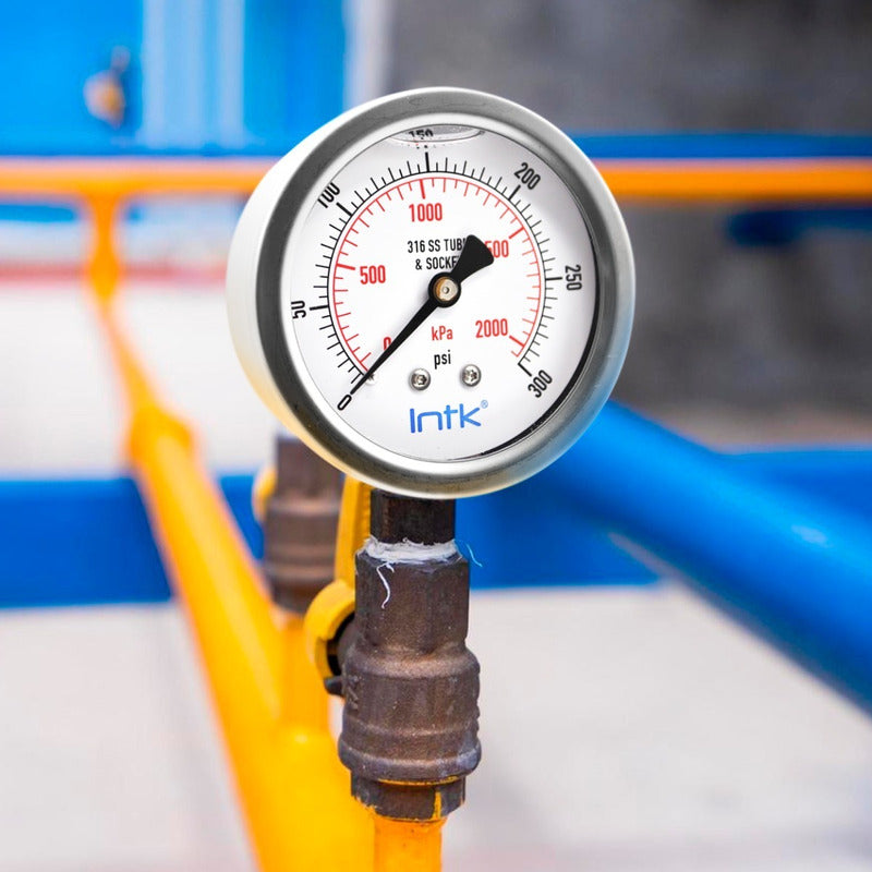 Pressure Gauge for Petrochemical and Water Handling 300 Psi Con. 1/4
