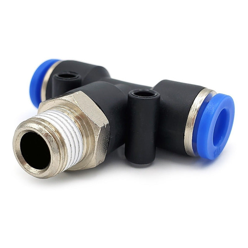 5pz Racor Rápido Neumático En Tee 1/8 Npt X 1/4