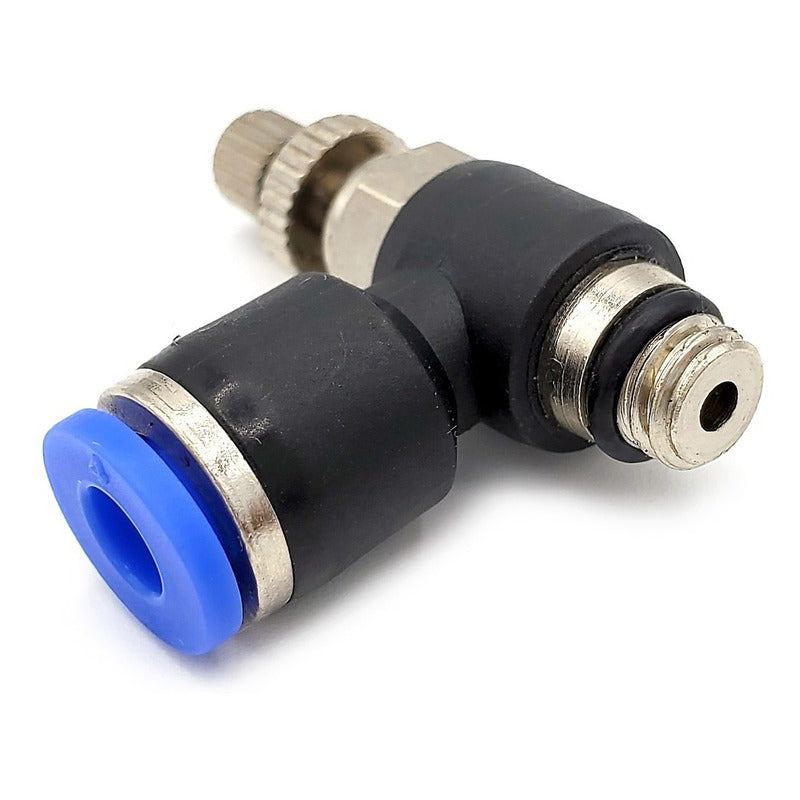 Conector / Regulador De Caudal Neumático Codo M6 X 4mm