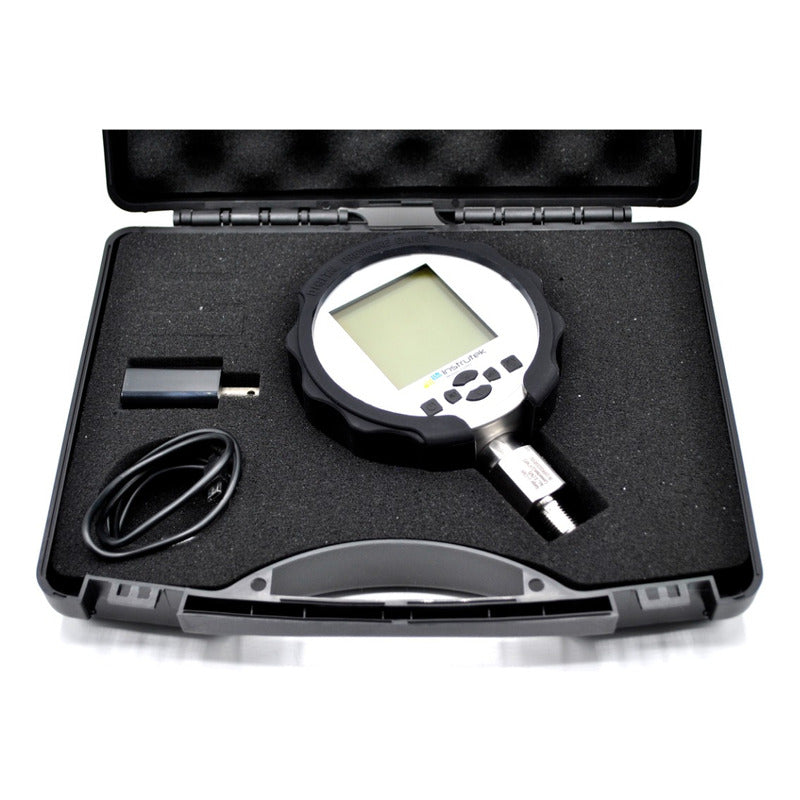 Digital LCD Pressure Gauge, 100 Psi + 8 Units of Measurement