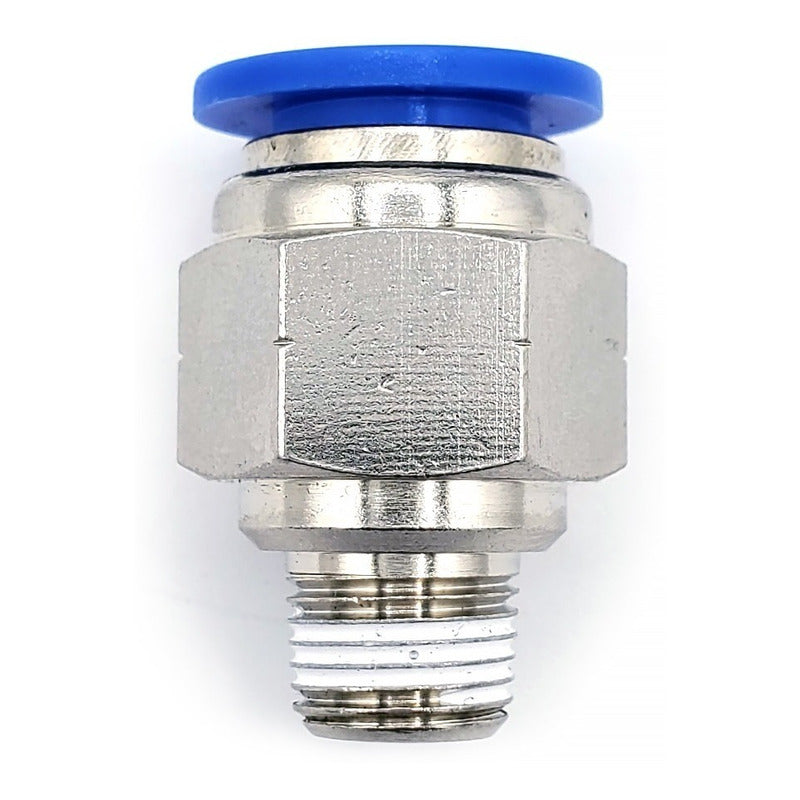 10 Pz De Conector/racor Rápido Neumático Recto 1/8 Npt X10mm