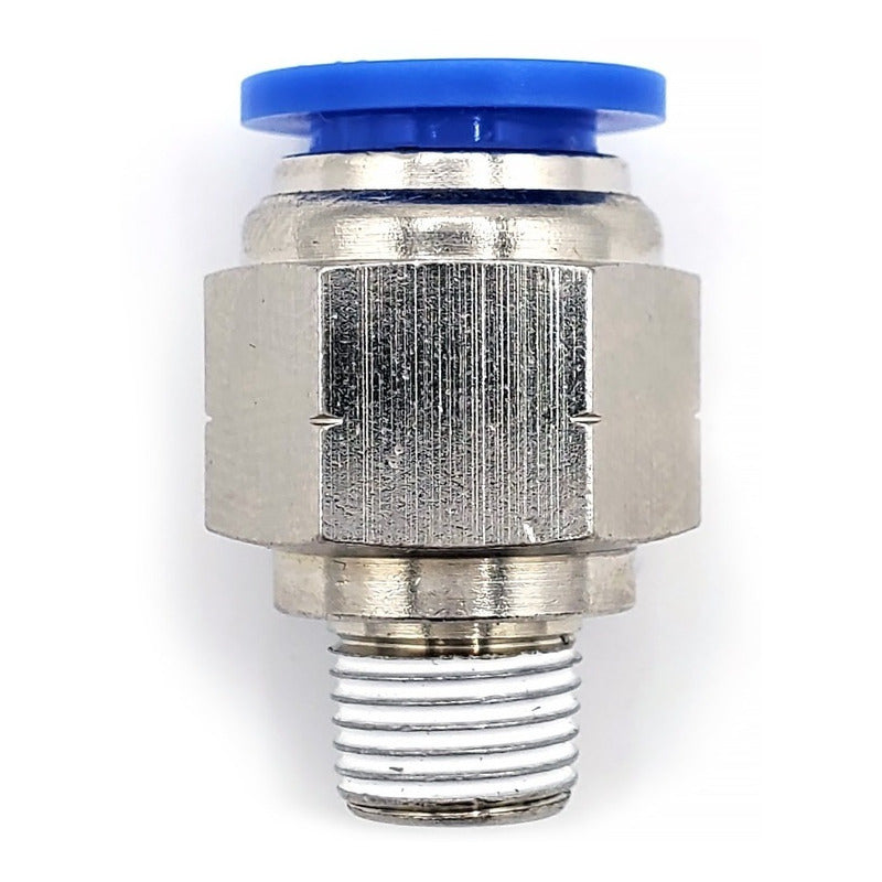 10 Pz De Conector/racor Rápido Neumático Recto 1/8 Npt X 3/8