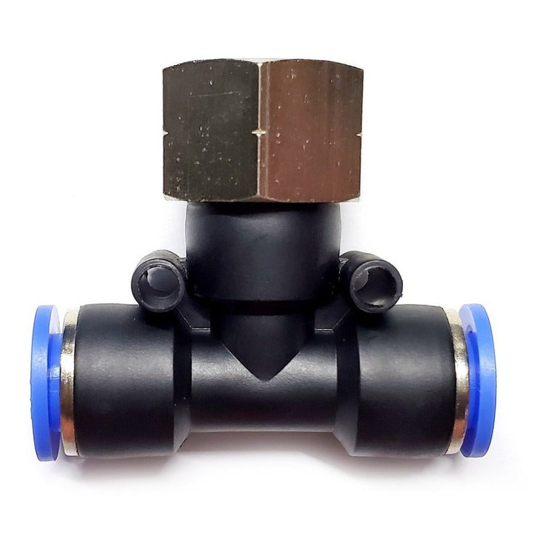 5pz Racor Rápido Neumático En Tee 3/8 Npt Hembra X 3/8 Mang.