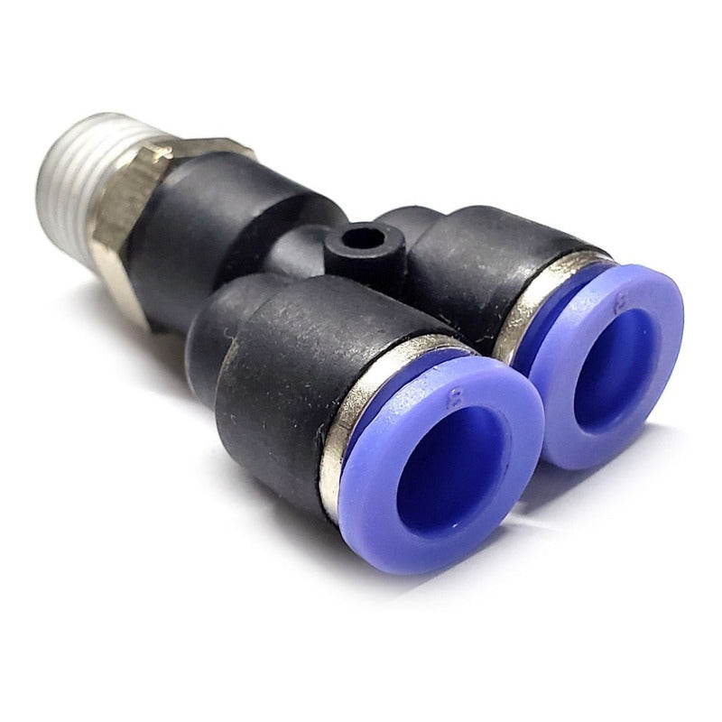 5 Pc Of Quick Connector / Pneumatic Fitting Yee 1/4 Npt X 8mm