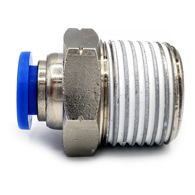 10 Pcs Straight Pneumatic Quick Connector/Fitting 3/8 Npt X 6mm