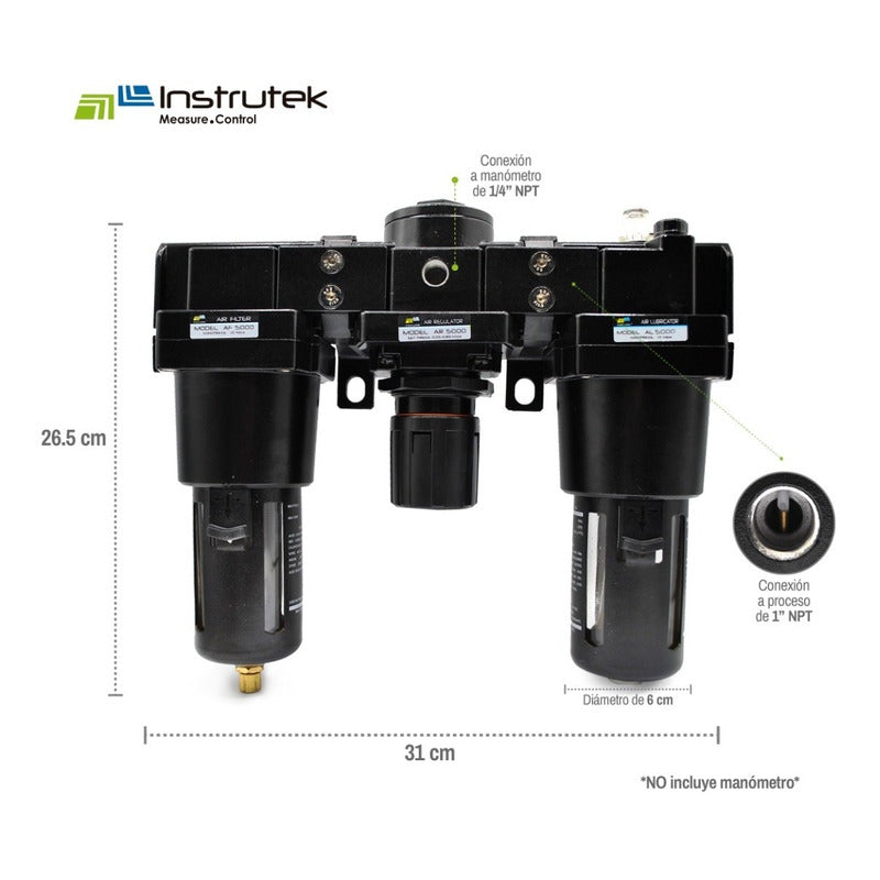 Filter-regulator-lubricator 1 PLG P/ Compressor Without Manometer