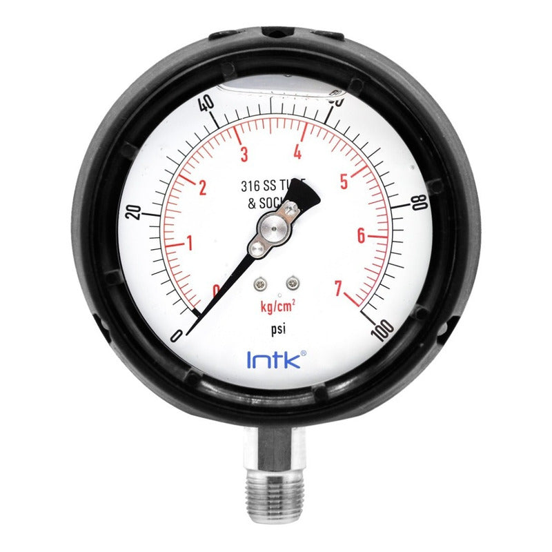 Phenolic Case Pressure Gauge for Mining, 100 Psi 4.4 PLG
