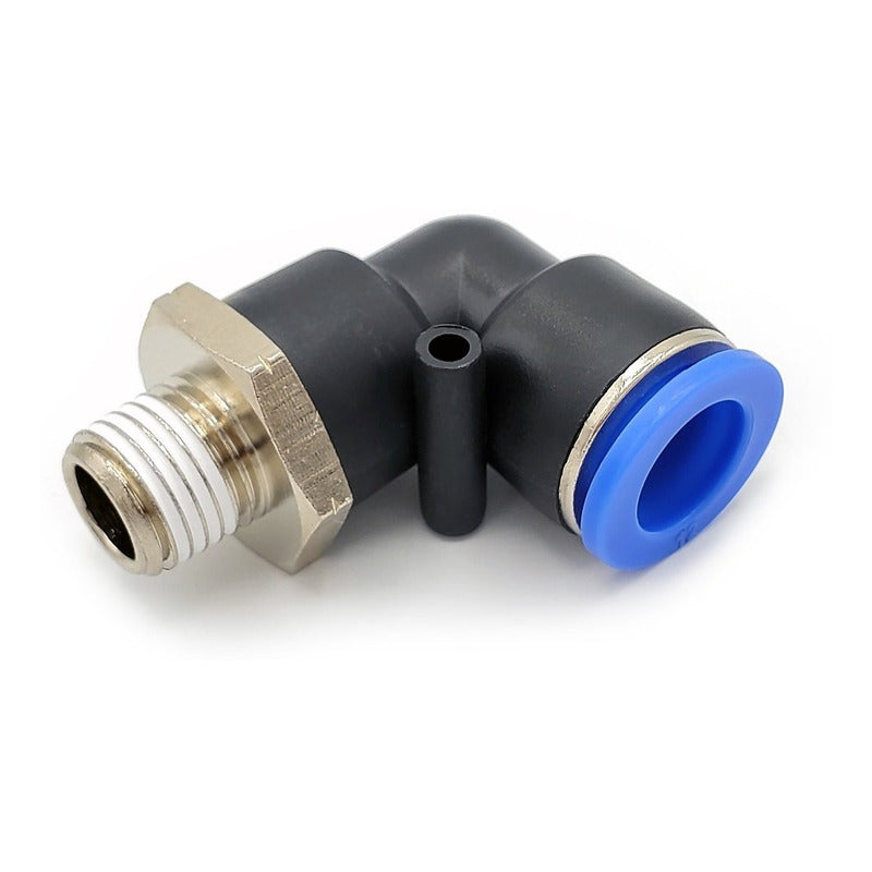 5 Pz De Conector/racor Rápido Neumático Codo 1/4 Npt X 12mm