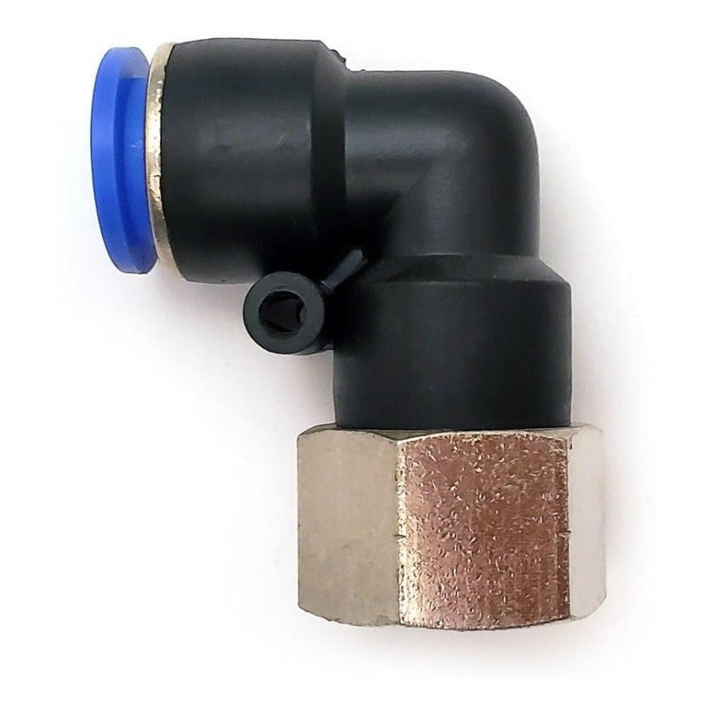 5 Pz De Conector/racor Neumático Codo Hembra 1/2 Npt X 1/2