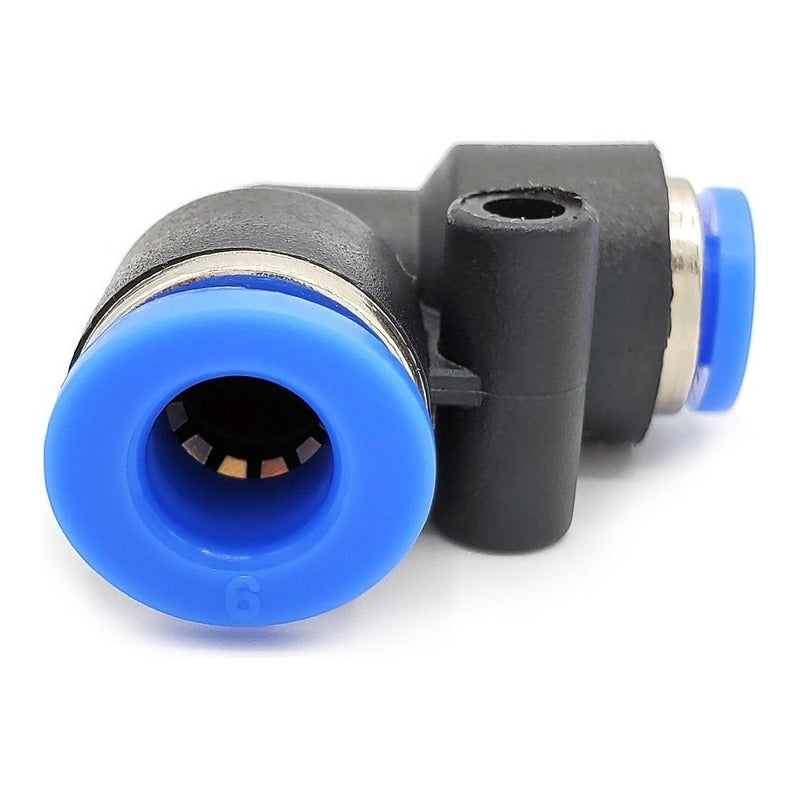 10 Pz Reducción Neumática Codo 6mm A 4mm
