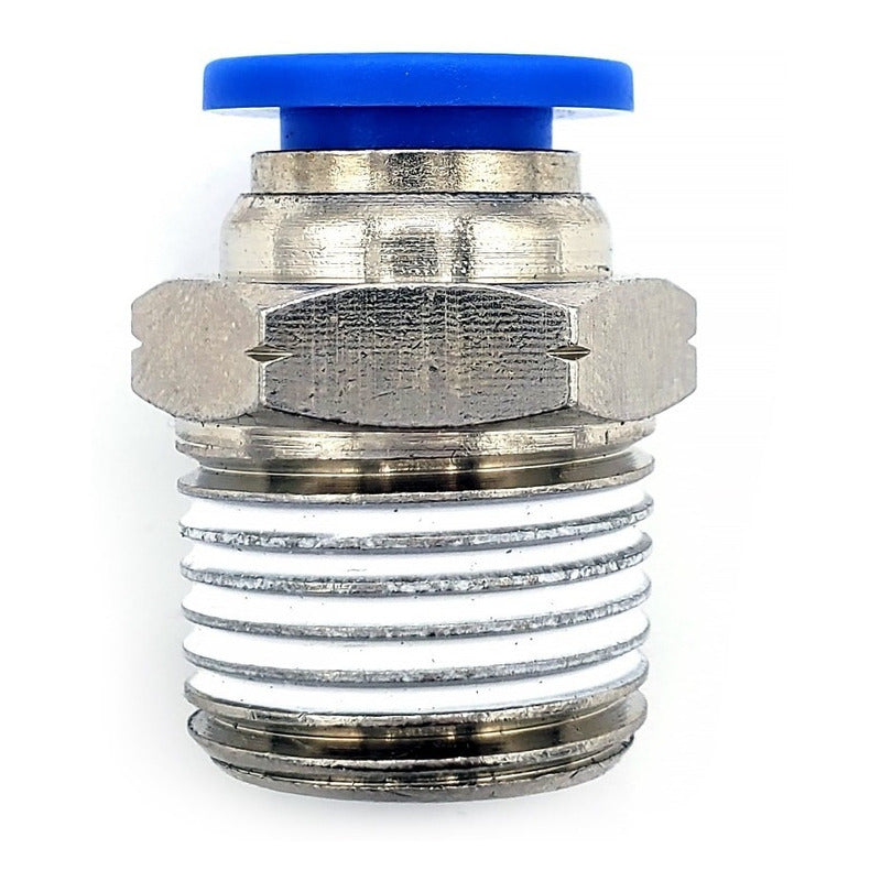 10 Pcs Straight Pneumatic Quick Connector/Fitting 3/8 Npt X 8mm