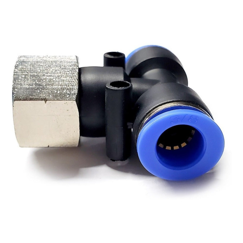 5pz Racor Rápido Neumático En Tee 3/8 Npt Hembra X 3/8 Mang.