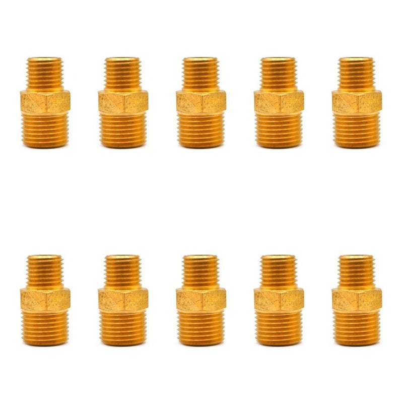 Niple Hexagonal De Latón 3/8 X 1/4 Npt 10 Pz
