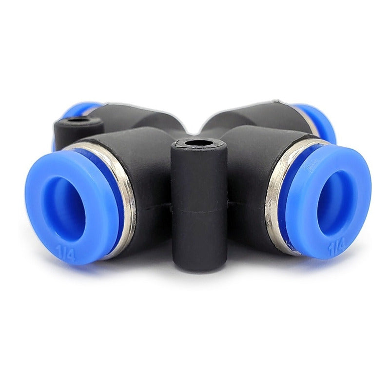 5 Pcs Cross Pneumatic Union Fitting 1/4