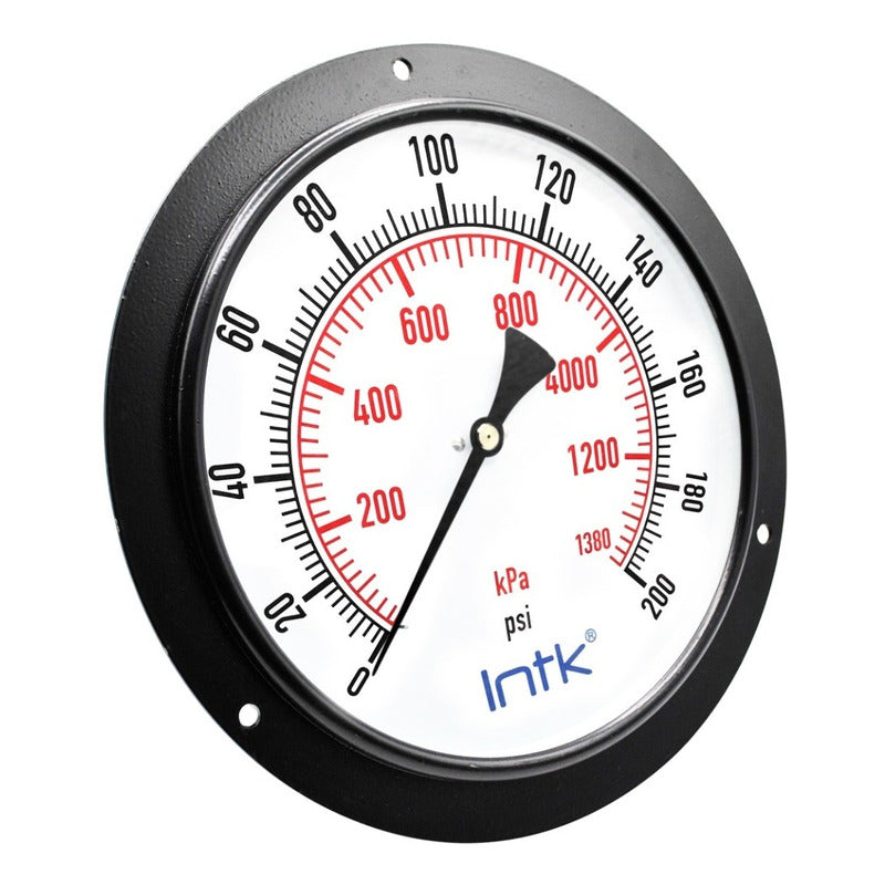 8 PLG Boiler Pressure Gauge, 200 Psi, Rear Connection