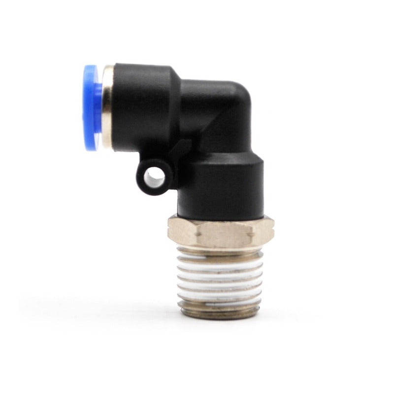 10 Pcs Pneumatic Quick Connector/Fitting Elbow 1/4 Npt X 6 Mm