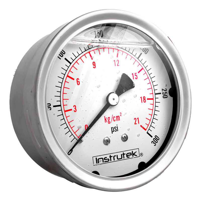 Manómetro 4", lleno de líquido (O.E.M.), 1/4" NPT, posterior, 300 psi-kg/cm2