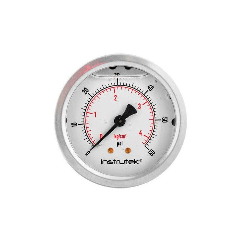 Manómetro Premium Inox C/brida Glicerina 2.5 PLG, 60 Psi