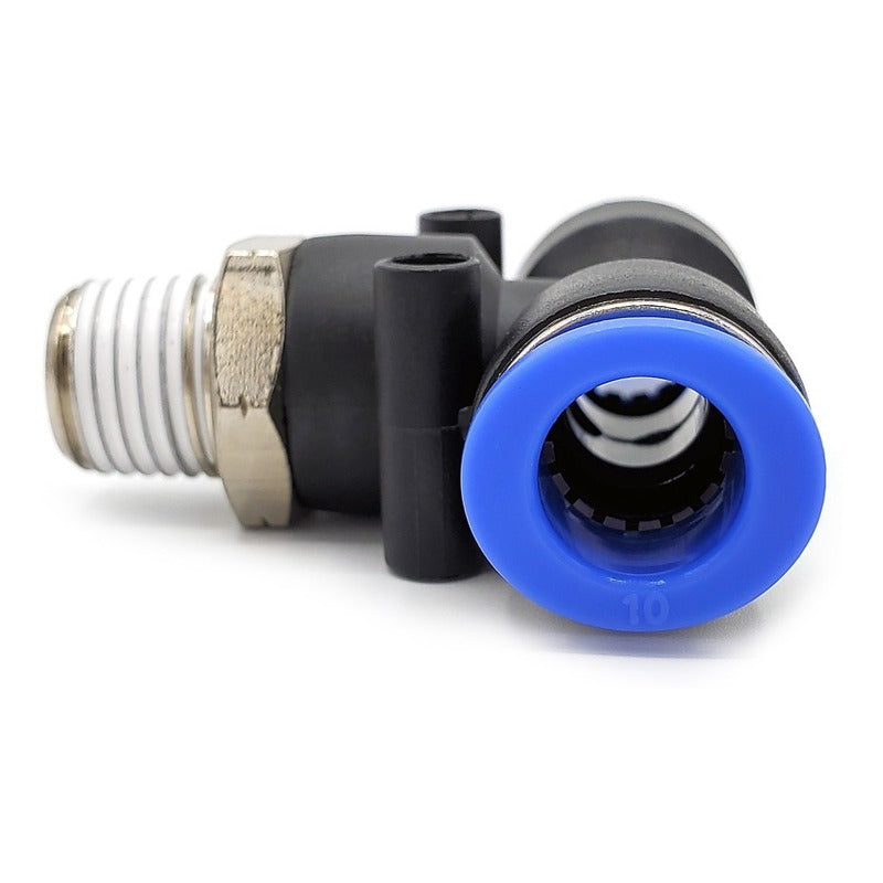 5pz Racor Rápido Neumático En Tee 1/4 Npt X 10mm