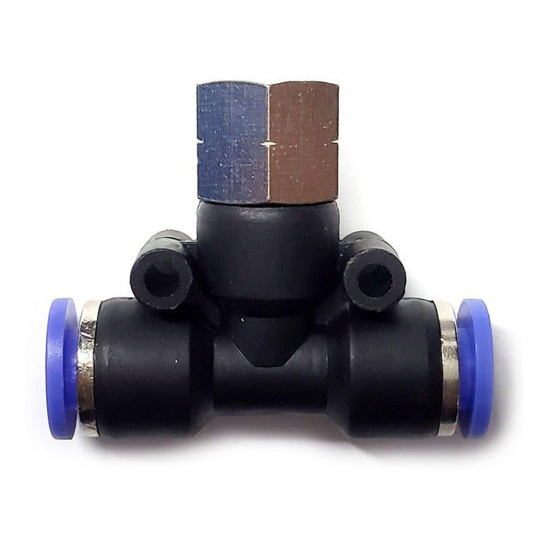 5pcs Pneumatic Quick Tee Fitting 1/8 Npt Female X 6mm Mang.