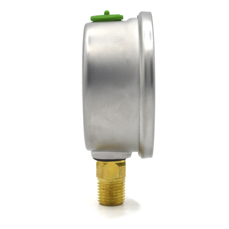 Premium Stainless Steel Glycerin Pressure Gauge, 2.5 Inch Dial, 60 Psi