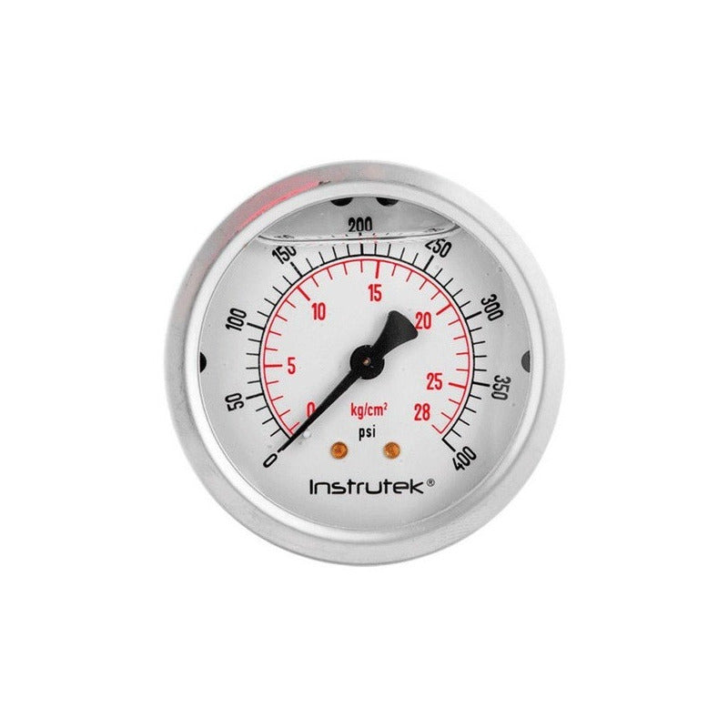 Manómetro Premium Inox C/brida Glicerina 2.5 PLG, 400 Psi