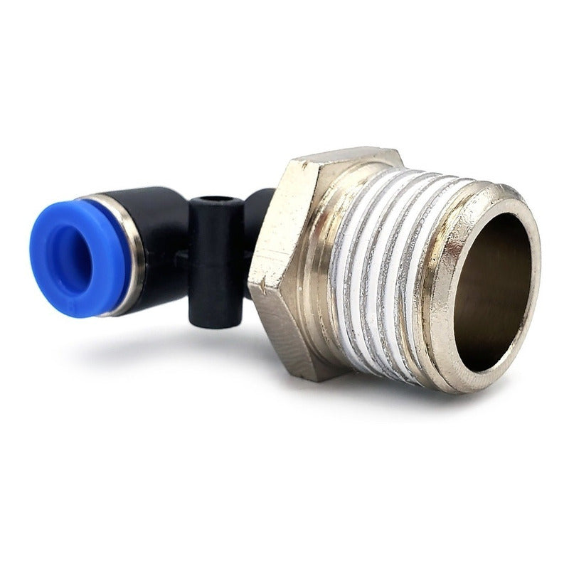 5 Pz De Conector/racor Rápido Neumático Codo 1/2 Npt X 6mm