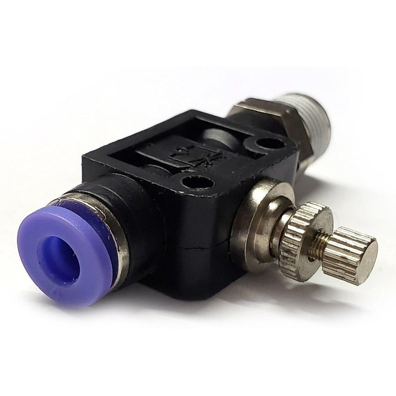 Straight Pneumatic Flow Regulator/Connector 1/8 Npt X 4mm