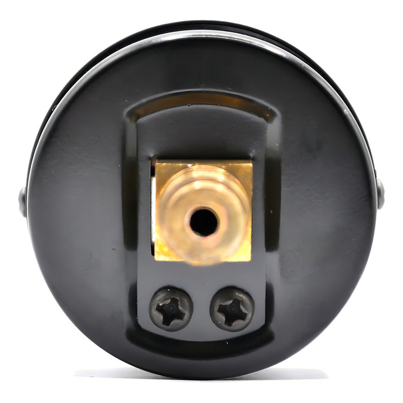 1.5" Standard, dry, pressure gauge, black steel case, 1/8" NPT, back connection, 0 to 30 psi-kPa