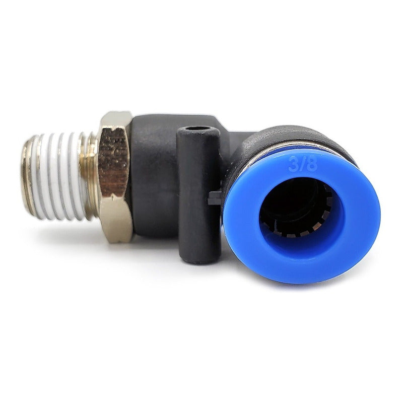 5 Pc of Pneumatic quick connector/fitting Elbow 1/4 Npt X 3/8