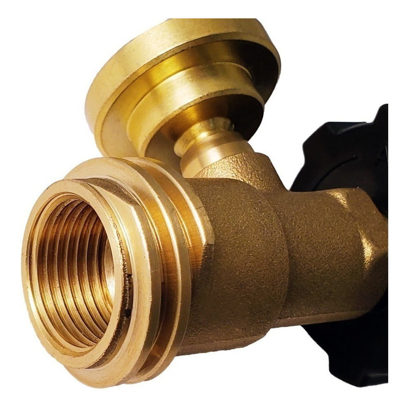 Manómetro medidor - adaptador de gas LP fabricado en latón.