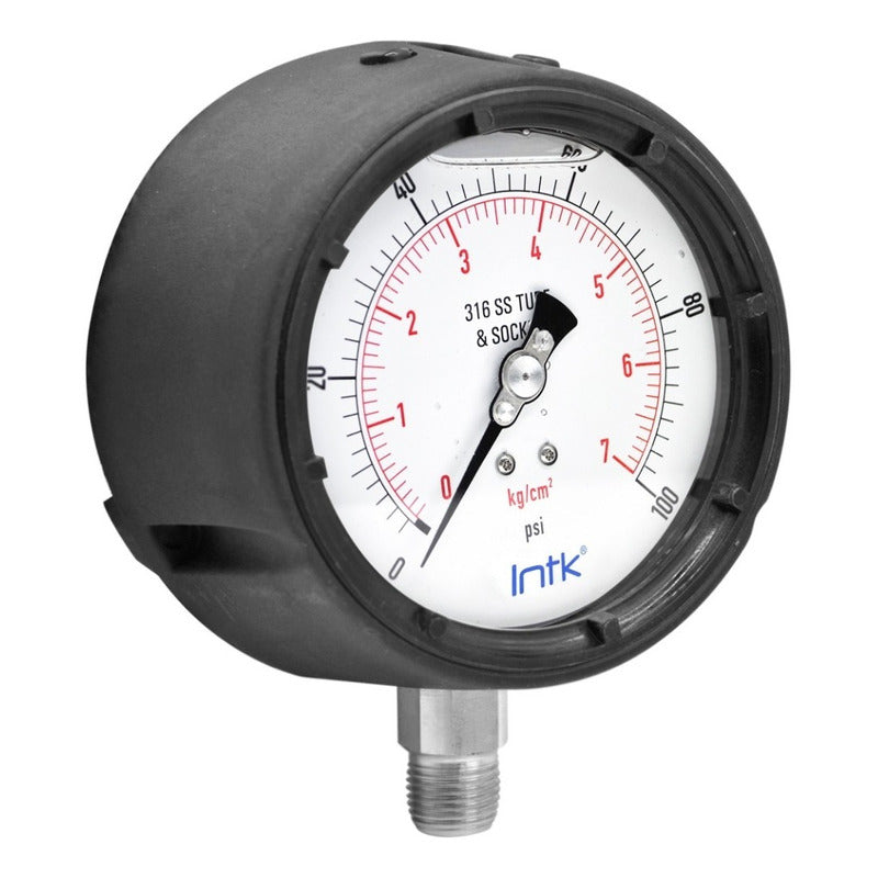Phenolic Case Pressure Gauge for Mining, 100 Psi 4.4 PLG
