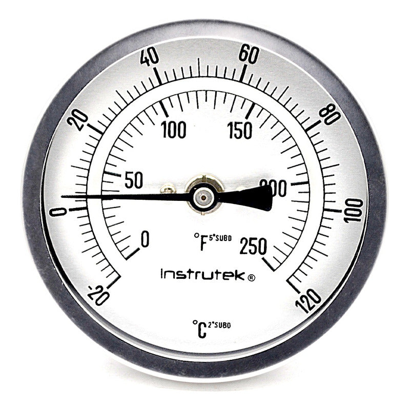 Refrigeration Thermometer 3 INCH -20/120°C 2.5" Shaft 1/2" Thread