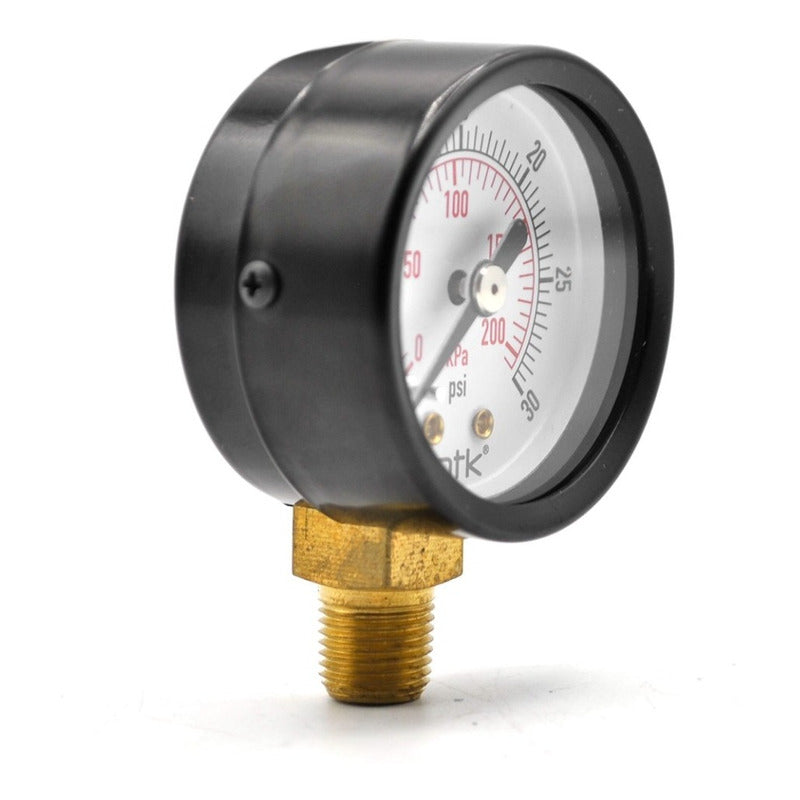 Manómetro 1.5", estándar, 1/8" NPT, inferior, 30 psi-kpa