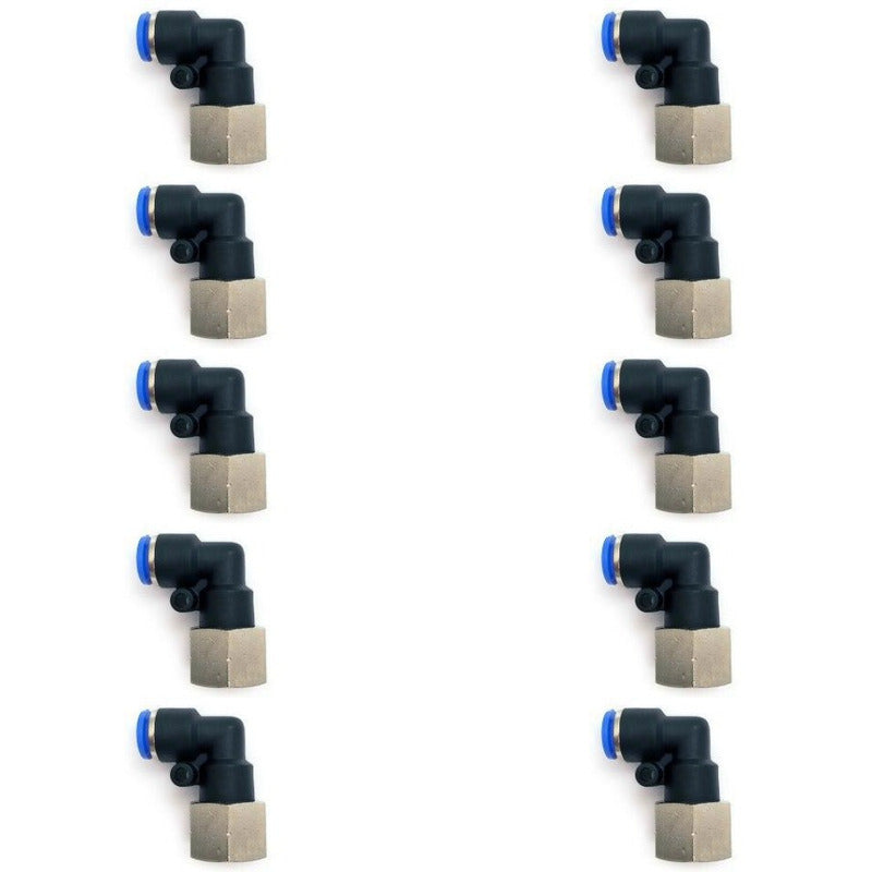 10 Pcs Pneumatic Connector/fitting Female Elbow 1/4 Npt X 1/4