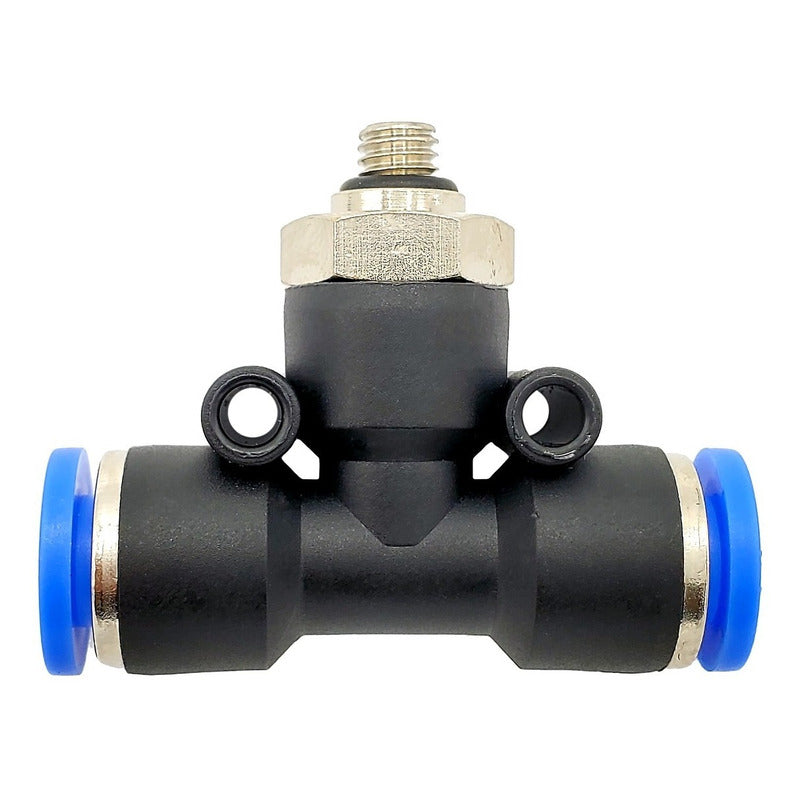 10 Pz De Conector/racor Rápido Neumático Tee M5 X 1/4