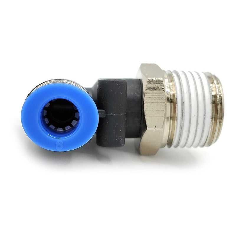 5 Pc of Pneumatic Quick Connector/Fitting Elbow 3/8 Npt X 6mm