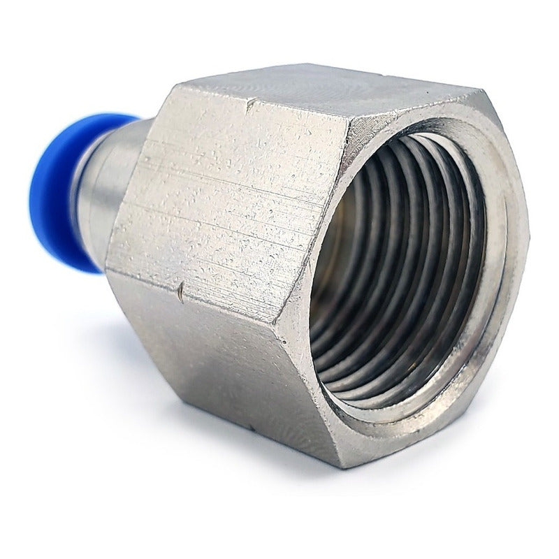 5 Pc of Straight Female Pneumatic Connector/Fitting 1/2 Npt X 8mm