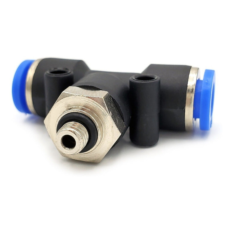 10 Pz De Conector/racor Rápido Neumático Tee M5 X 1/4