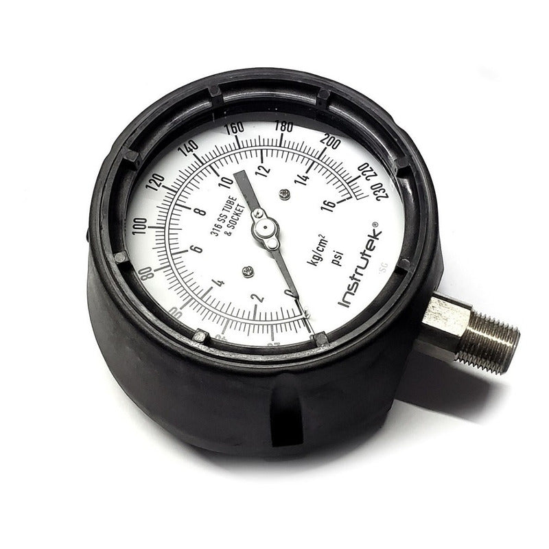 Pressure Gauge Phenolic Case Stainless Steel Glycerine Car. 4.5 PLG 230 Psi