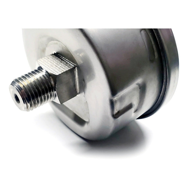 Manómetro 2.5", acero inoxidable, 1/4" NPT, posterior, 300 psi-kg/cm2