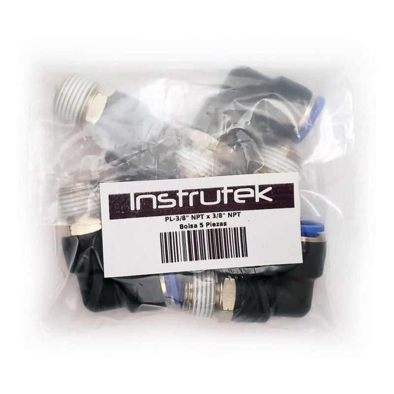 5 Pcs Pneumatic Quick Connector/Fitting Elbow 3/8 Npt X 3/8