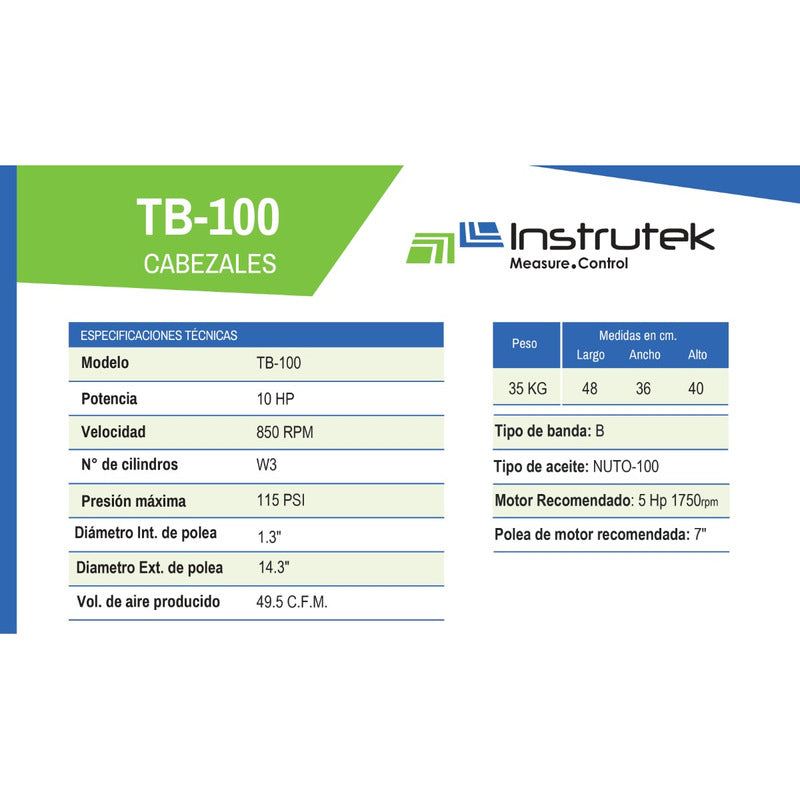 Bomba de aire baja presión - Pistones en "V" - 10 H.P.