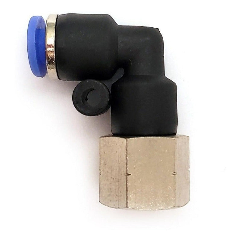 10 Pz De Conector/racor Neumático Codo Hembra 1/8 Npt X 1/8