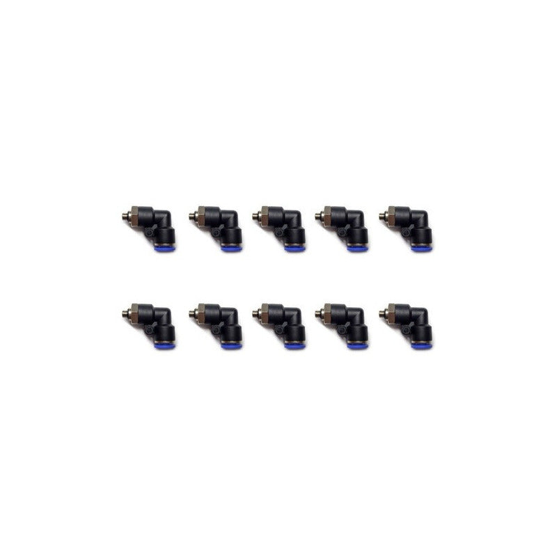 10 Pcs Pneumatic Quick Connector/Fitting Elbow M5 X 6 Mm