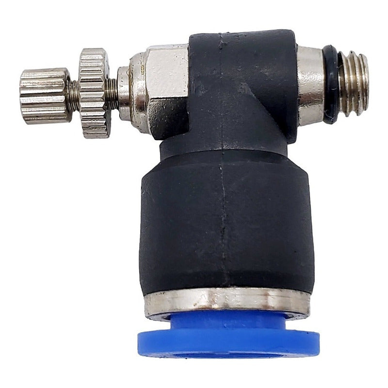 Conector / Regulador De Caudal Neumático Codo M6 x 8mm