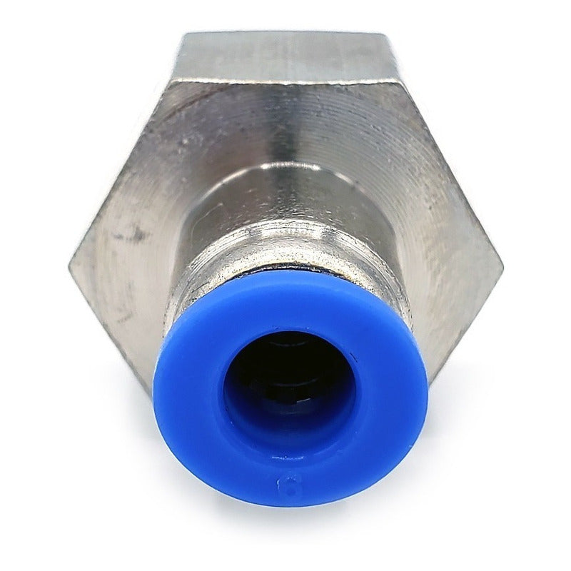 10 Pz De Conector/racor Neumático Recto Hembra 3/8 Npt X 6mm